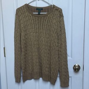 Ralph Lauren Women's Sweater in Gold Knit
